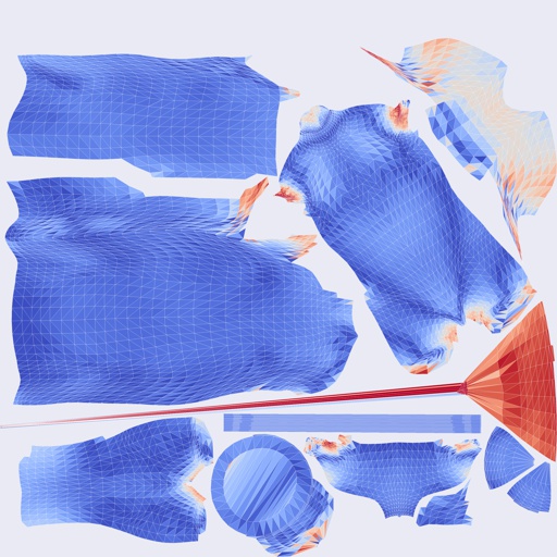 Per-face Area Distortion