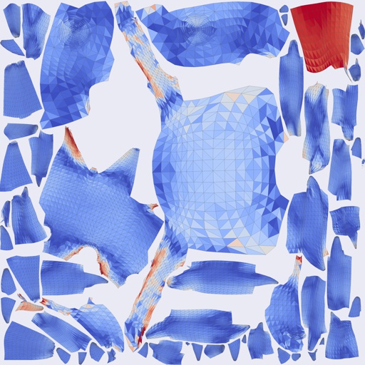 Per-face Area Distortion