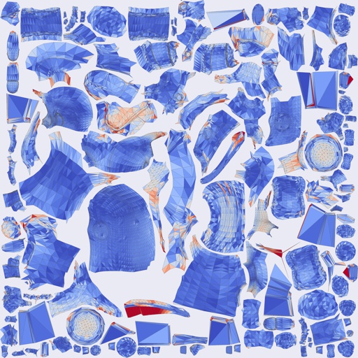 Per-face Area Distortion